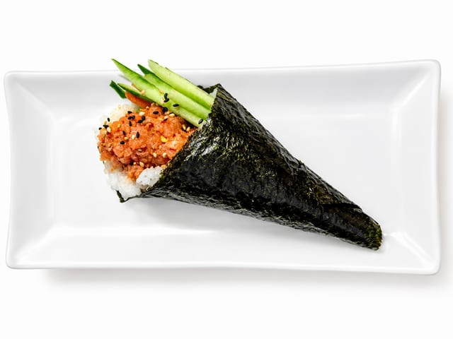 Spicy Tuna Hand Roll.
