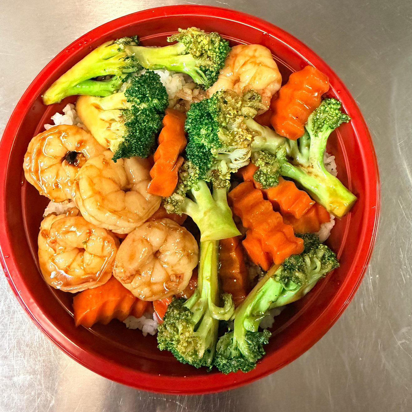 B4. Shrimp Teriyaki Bowl.